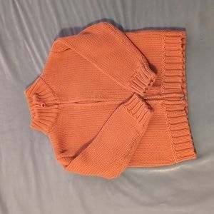 💛3/$20 Boys orange Knit Zip Up Sweater